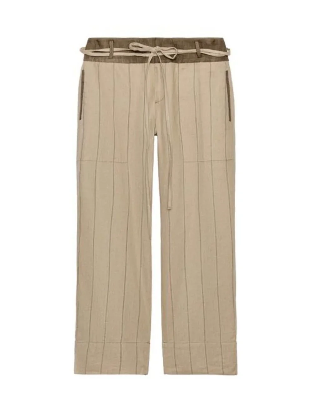 ZARA ZW COLLECTION COMBINATION LINEN PANTS